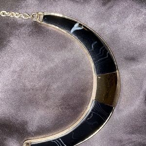 Black & Gold Plated Costume Necklace